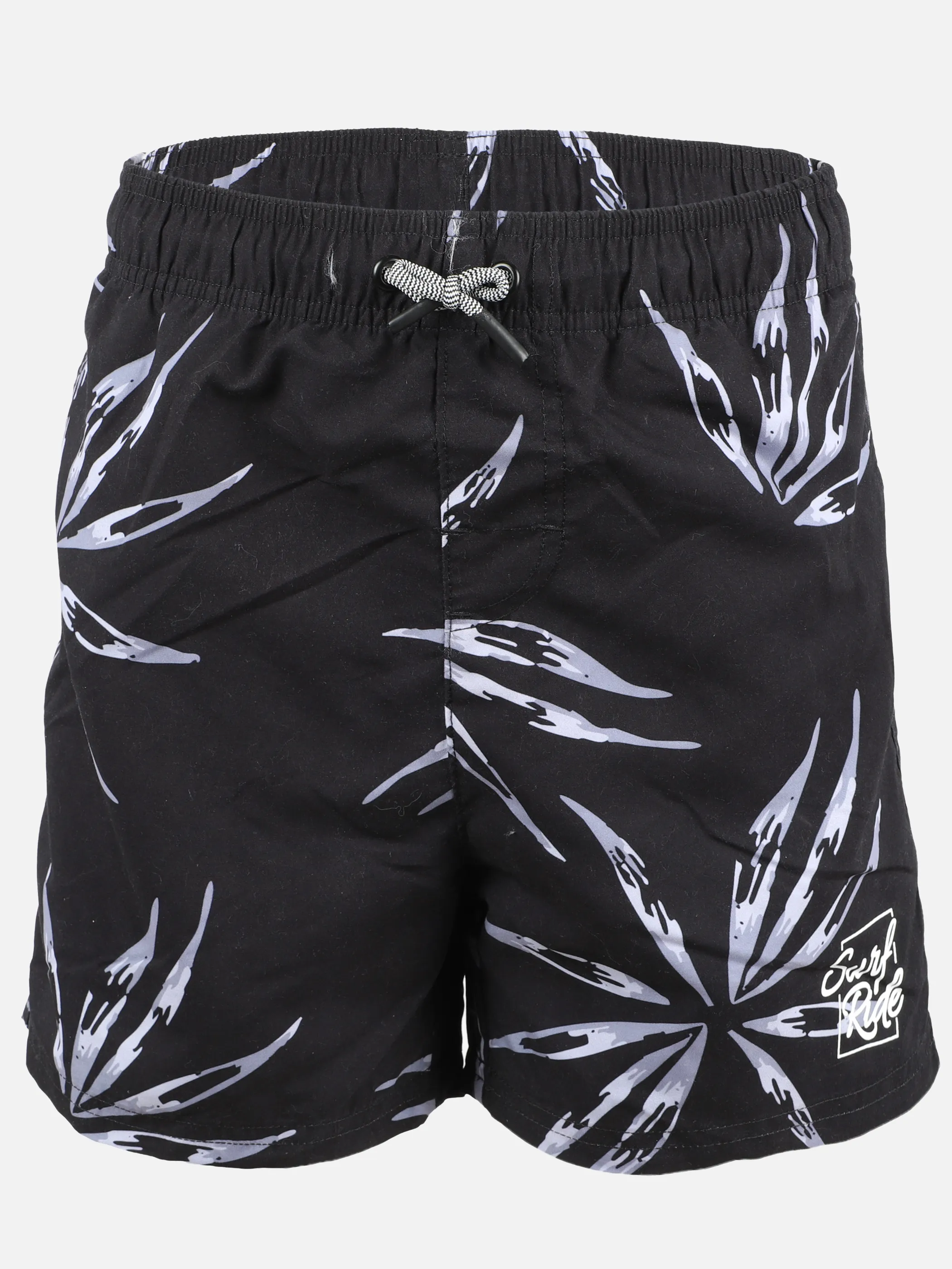 Grinario Sports TB-Badeshorts, AOP Schwarz 923132 BLACK LEA 1